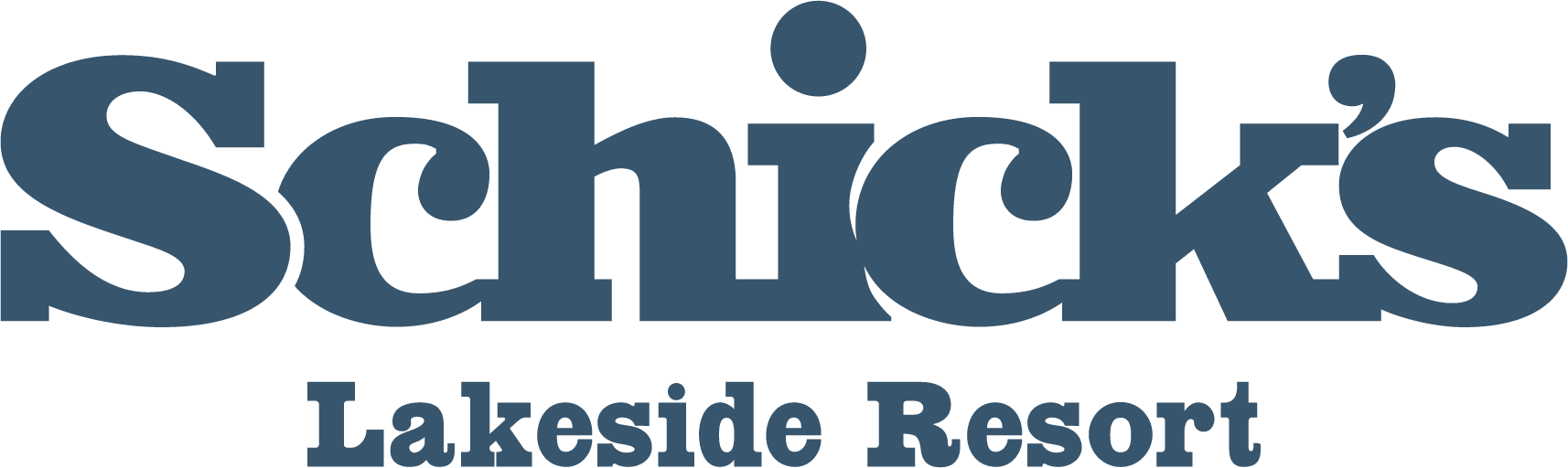 Shick's Lakeside Resort navy logo